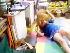 Little dog doing the missionary